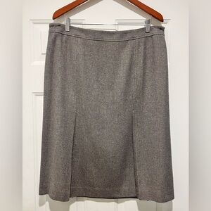 Virgin Wool Skirt A Line Knee length Dark Academia Made in USA Size 16